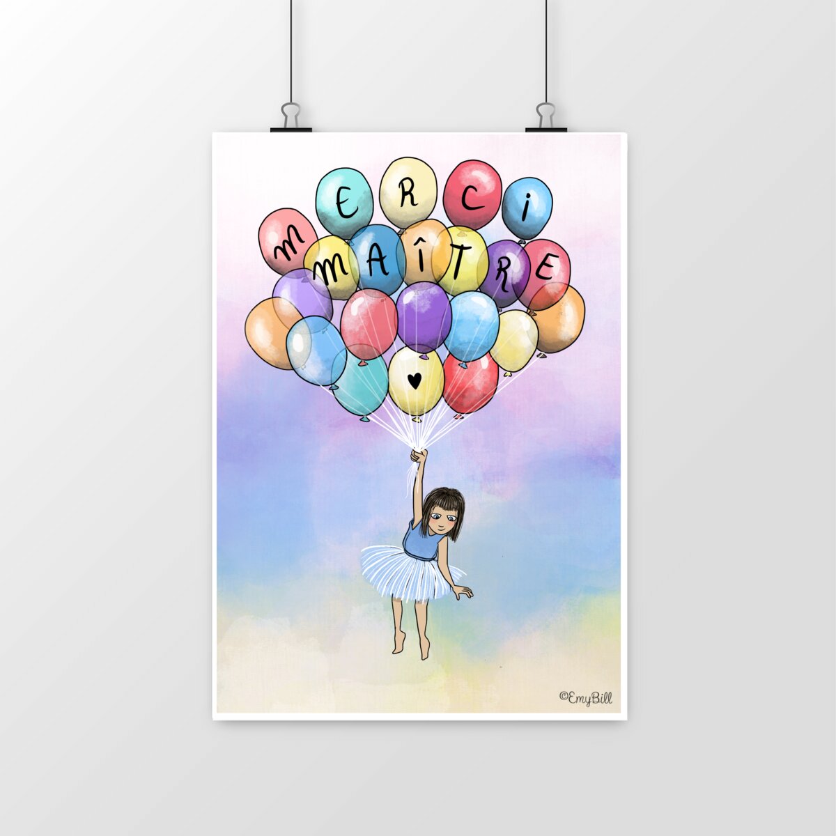 Affiche/Poster Merci Maître (petite fille)