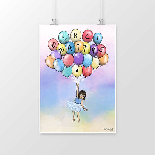 Affiche/Poster Merci Maître (petite fille)
