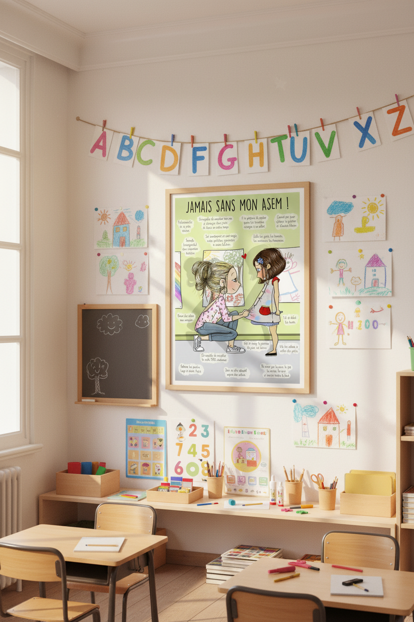 Poster "Jamais sans mon ASEM" – Le cadeau complice pour célébrer votre ASEM !