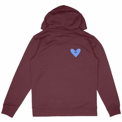 Sweat à capuche La prof a des yeux dans le dos coloris Bordeau dos – cadeau maîtresse original | Boutique Emy Bill