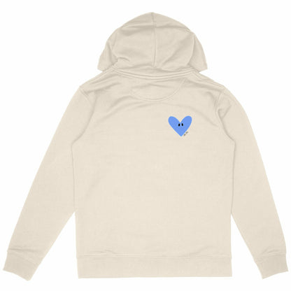 Sweat à capuche La prof a des yeux dans le dos coloris Blanc dos – cadeau maîtresse original | Boutique Emy Bill