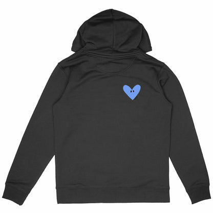 Sweat à capuche La prof a des yeux dans le dos coloris Noir dos – cadeau maîtresse original | Boutique Emy Bill