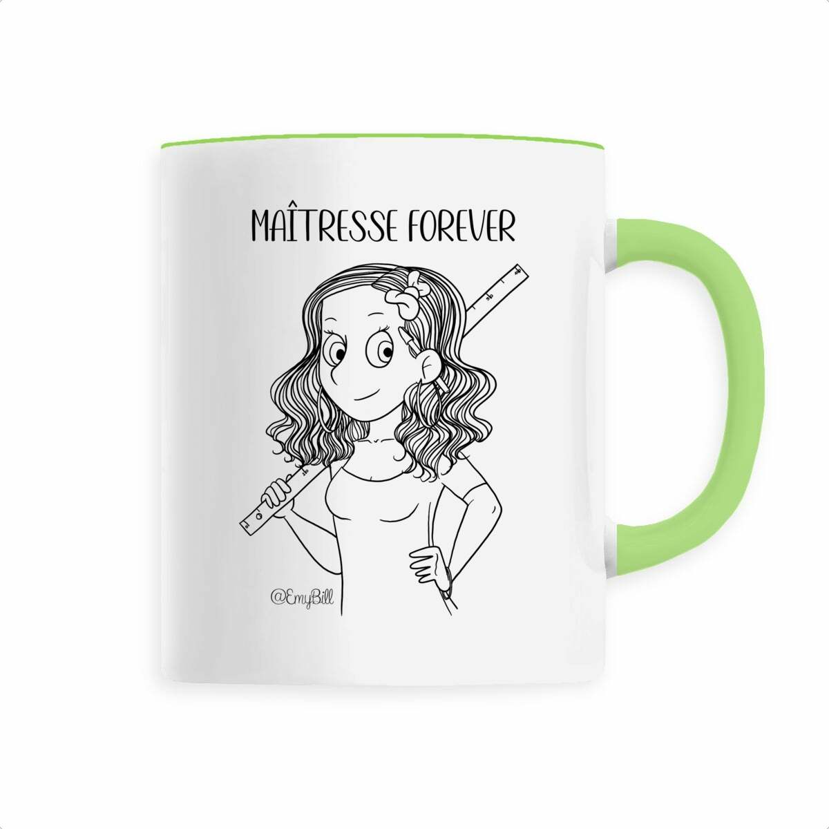 Mug Maîtresse forever vert – idée cadeau maîtresse fin d'année | Boutique Emy Bill