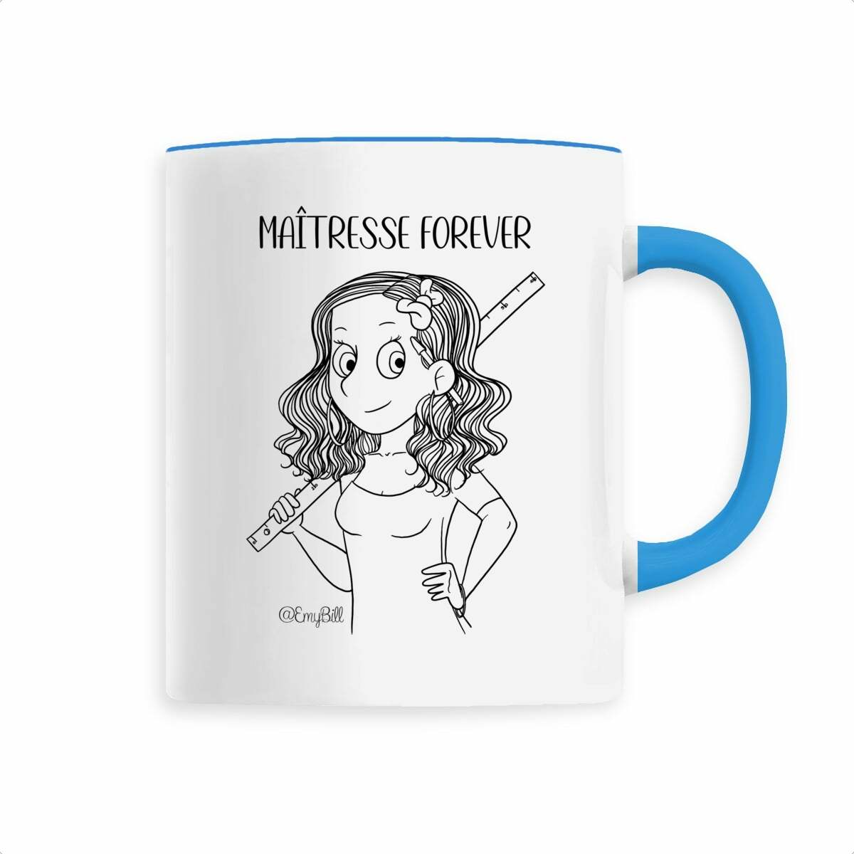 Mug Maîtresse forever bleu – idée cadeau maîtresse fin d'année | Boutique Emy Bill