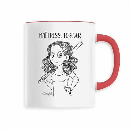 Mug Maîtresse forever rouge – idée cadeau maîtresse fin d'année | Boutique Emy Bill