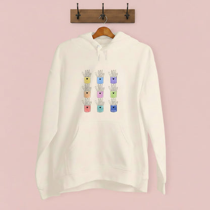 Sweat à Capuche Pot de Crayons façon Warhol coloris Blanc – cadeau maîtresse original | Boutique Emy Bill
