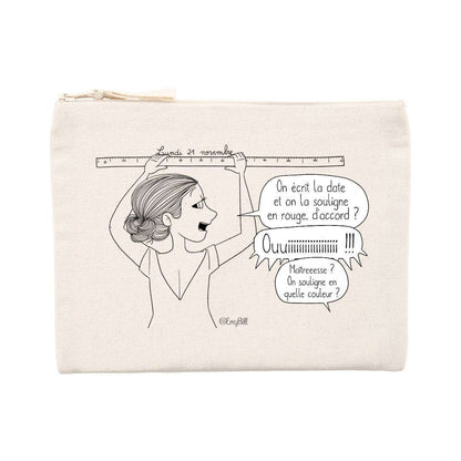 Trousse "On souligne..." Noir et blanc