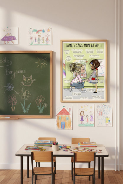 Poster "Jamais sans mon ATSEM" – Le cadeau complice pour célébrer votre ATSEM !