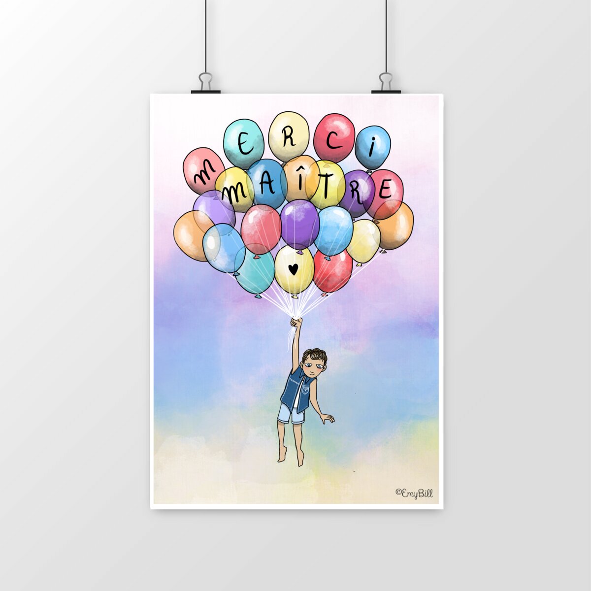 Affiche/Poster Merci Maître (petit garçon)