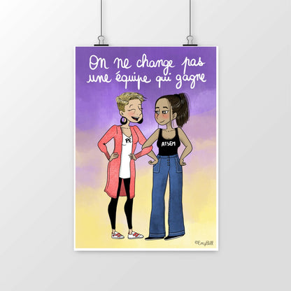 Poster ATSEM, on ne change pas une équipe qui gagne – affiche cadeau enseignant | Boutique Emy Bill
